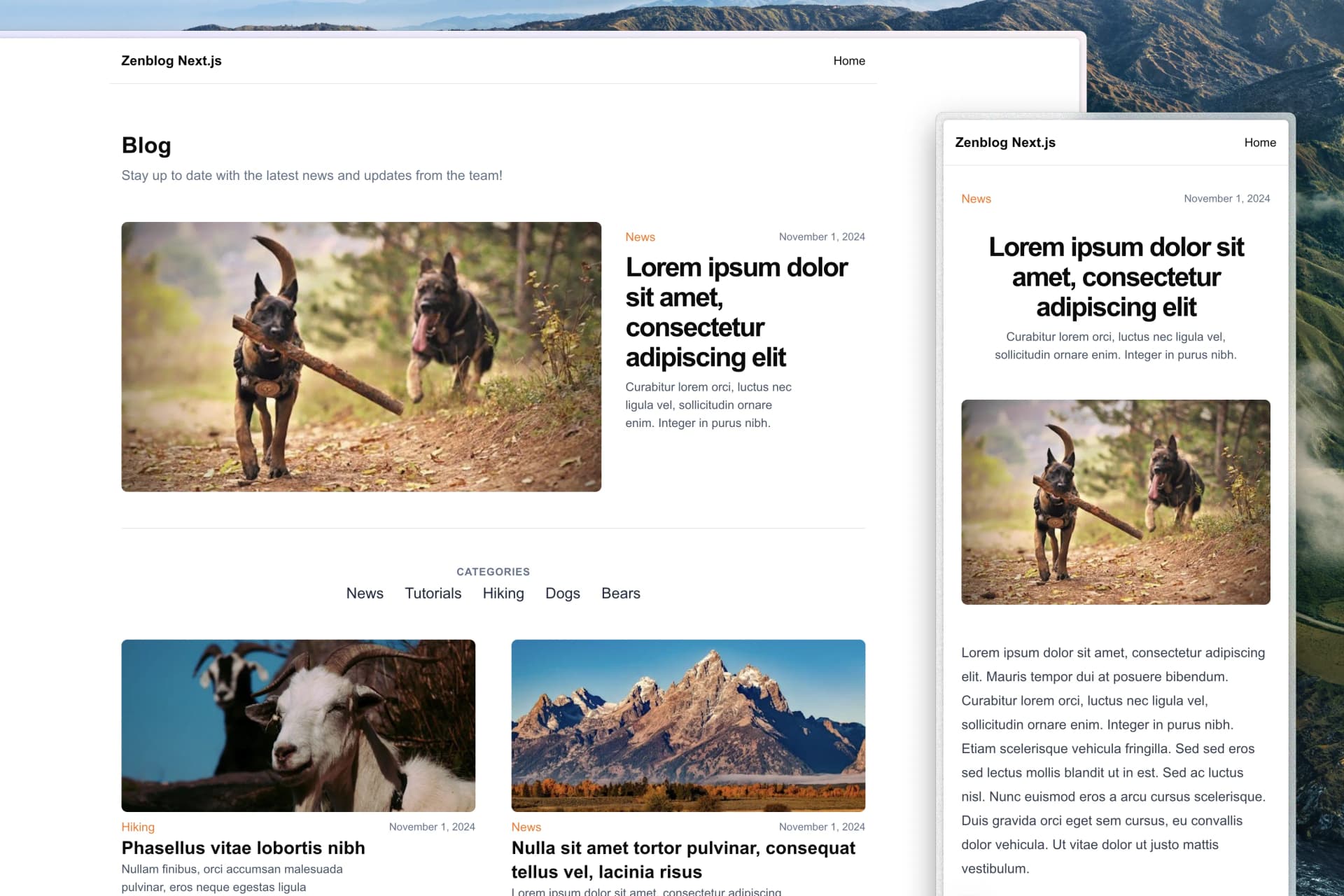 Zenblog, Next.js, Tailwind CSS, TypeScript - Next.js Zenblog example with Tailwind CSS and TypeScript